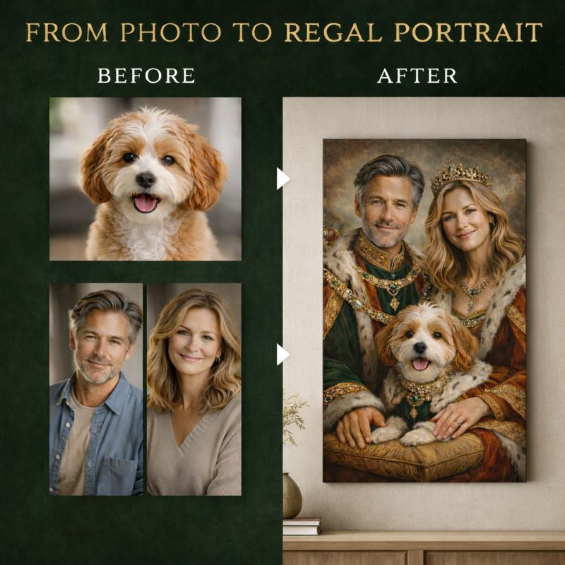 Custom Regal Family Portrait Canvas