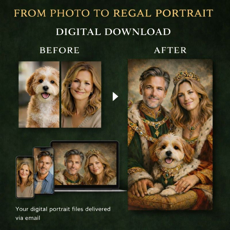 Custom Regal Family Portrait - Digital Download Only