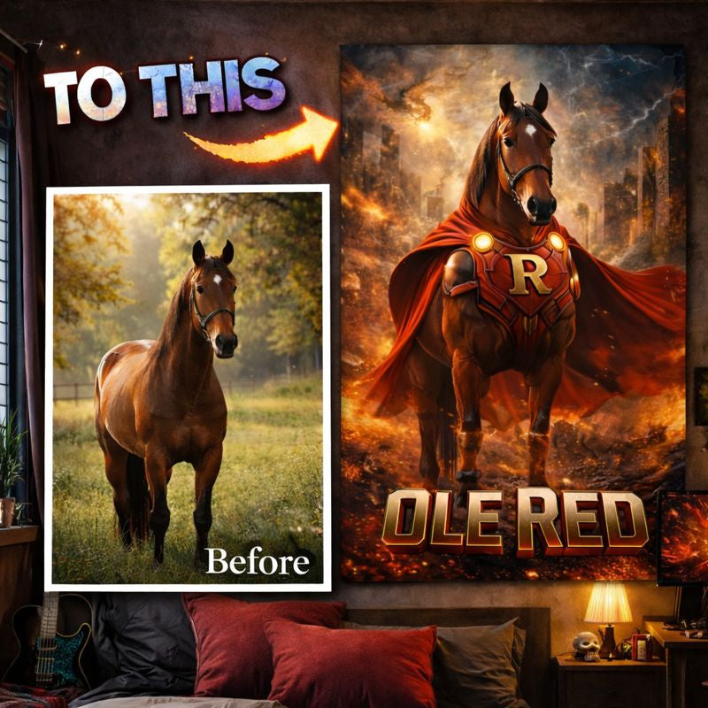 Pawtraits Hero Edition Poster - Custom Pet Portrait